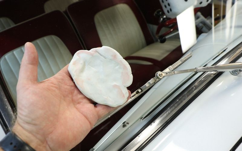 White Clay Red Overspray Paint