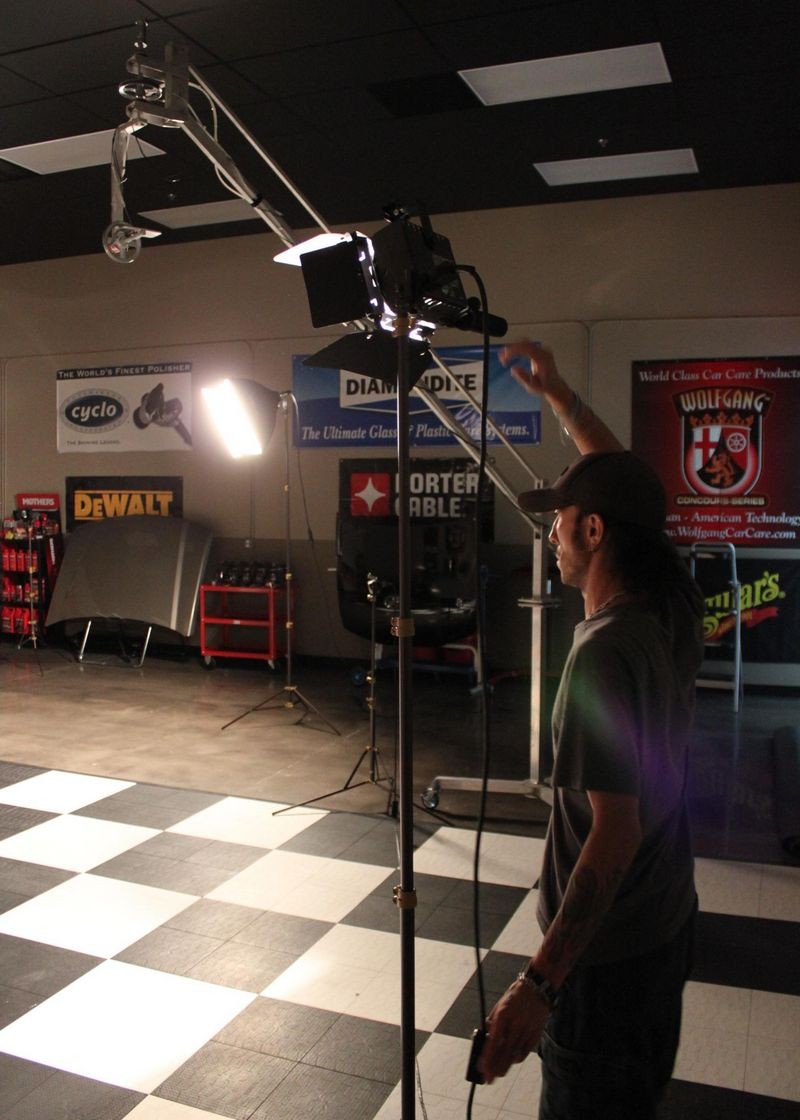 Yancy lighting up the Studio